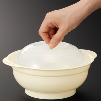 Combo 02  Bát hâm nóng thức ăn trong lò vi sóng 1200ml - Hàng nội địa Nhật Bản