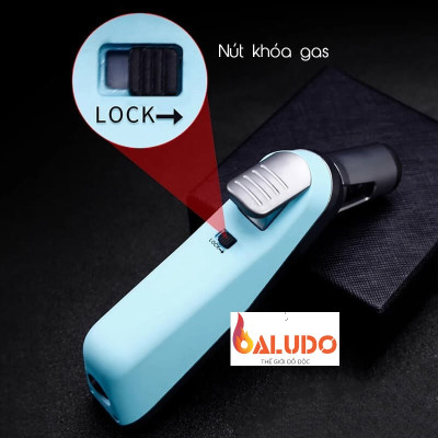 Vỏ hộp quẹt bật lửa khò để bàn 1 tia ZB-8002, có chốt khóa ga an toàn