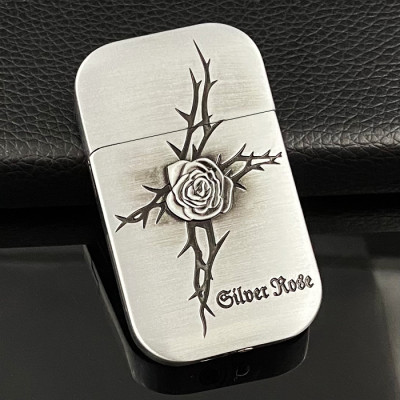 Vỏ Hột Quẹt Bật Lửa Xăng Đá HG05-HH Họa Tiết Hoa Hồng Độc Lạ - Nhiều màu