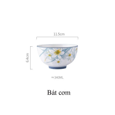 Bán Lẻ Bát Đĩa Hoa Thuỷ Tinh Viền Xanh Thương Hiệu Gosu, Sử Dụng Được Cho Lò Vi Sóng, Máy Rửa Bát