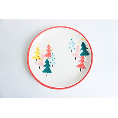 Dĩa tròn 01 (18cm) - Họa tiết Noel