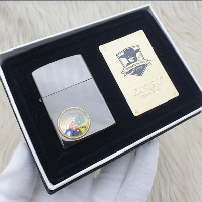 Vỏ Hột Quẹt Bật Lửa Xăng Đá Zorro Z91730 Xúc Xắc Đẹp Độc Lạ - Dùng Xăng Bấc Đá Cao Cấp