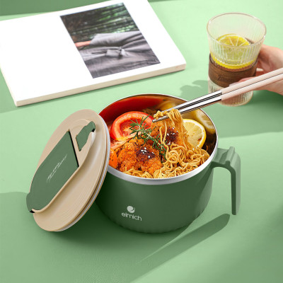 Bát úp mì inox 304 Elmich EL8314 dung tích 1.35L, Hàng chính hãng, có tay cầm, tích hợp lỗ thông hơi - JoyMall