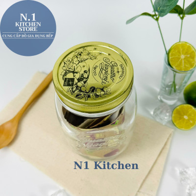 Hũ thủy tinh 1000 ml Quattro Invetro Ý - Hàng Chính Hãng