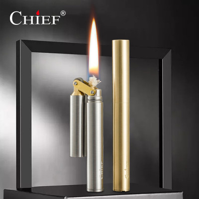 Vỏ Hộp Quẹt Bật Lửa Xăng Đá CF-045 Kiểu Dáng Nhị Khúc Siêu Nhỏ - Vàng