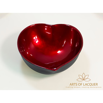 Bát Sơn Mài Trái Tim Đỏ
