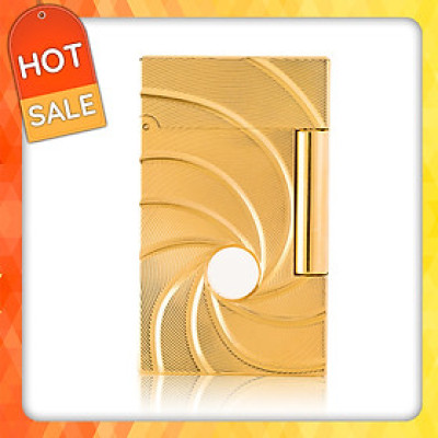 Vỏ Hột Quẹt Bật Lửa Gas Đá Upon 007 Limited Edition D117V Đục Lỗ Màu Vàng Dòng 3 Ligne Cực Hiếm - Dùng Gas Đá Cao Cấp