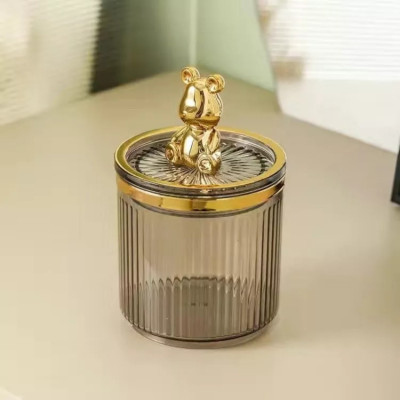 Hộp Đựng Tăm Xỉa Răng Bằng Cotton Trong Suốt Hình Gấu Phong Cách Bắc Âu - HÀNG CHÍNH HÃNG MINIIN