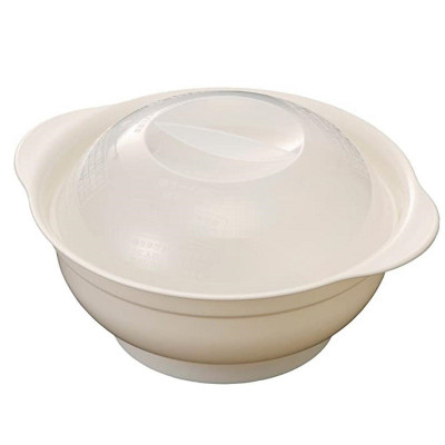 Bát tô dùng trong lò vi sóng 1200ml, kèm nắp nhựa được thiết kế khít giúp thức ăn không bị tiếp xúc với không khí - nội địa Nhật Bản