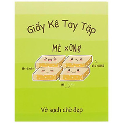 Giấy Kê Tay Tập Bánh Việt - The Sun - Mè Xửng - Màu Xanh Lá