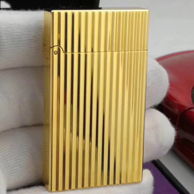 Vỏ Hột Quẹt Bật Lửa Upon Xăng Đá DX06V Họa Tiết Vàng Kẻ Dọc Đẹp Độc Lạ - Dùng Xăng Bấc Đá Cao Cấp