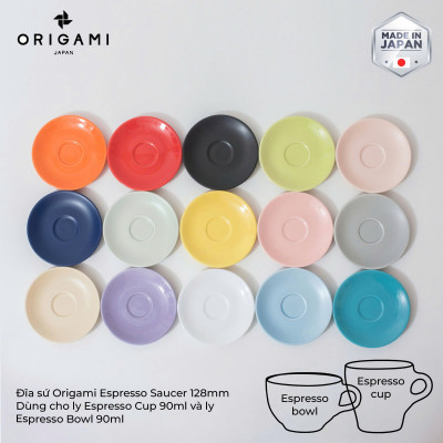 Đĩa sứ Origami Espresso Saucer 128mm