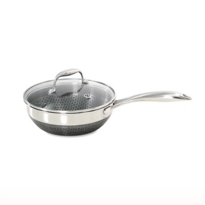 [Hàng chính hãng] Chảo xào/ đa năng sâu lòng inox iMat Hybrid Blackcube 20cm, Phủ chống dính Ceramic đen