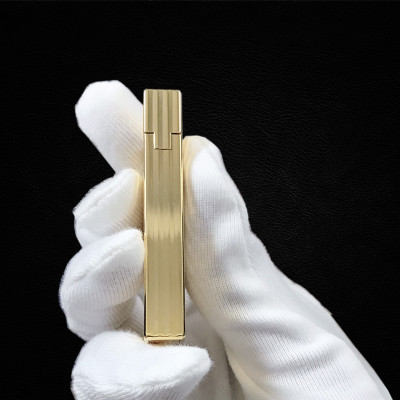 Vỏ Hột Quẹt Bật Lửa Upon Xăng Đá DX06V Họa Tiết Vàng Kẻ Dọc Đẹp Độc Lạ - Dùng Xăng Bấc Đá Cao Cấp