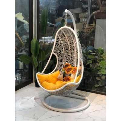 Hàng Siêu Cấp Xích đu đan, ghế lười, nôi treo thư giãn đọc sách sân vườn mây nhựa, dáng lưng tôm  - Giá Tại Xưởng