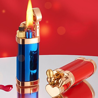 Vỏ Hột Quẹt Bật Lửa Xăng Đá Yubang Love Hình Trái Tim Cực Đẹp Nắp Giữ Xăng Tốt - Nhiều Màu