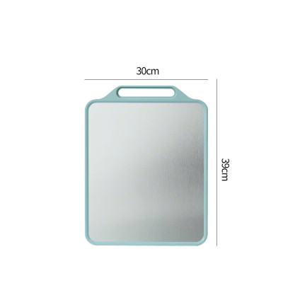 Thớt Inox 304 Kháng Khuẩn 2 Mặt, Mặt Sau Nhựa PP Kháng Khuẩn Có Tay Cầm - HÀNG CHÍNH HÃNG MINIIN