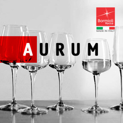 Bộ 6 ly uống thủy tinh Aurum 370ml -  Bormioli Rocco - Italy