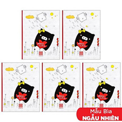 Combo 5 Tập Class MonoKuro Boo - 4 Ly Ngang 200 Trang - Hồng Hà 0390 (Mẫu Màu Giao Ngẫu Nhiên)