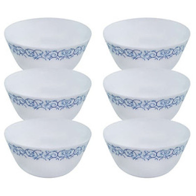 Bộ 6 Chén Chấm Thủy Tinh 100 La Opala Diva Ivory R.A  LAPB100RA