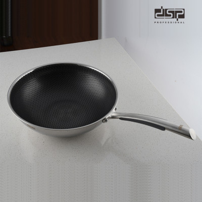 Chảo chống dính lòng sâu inox 304 cao cấp DSP CS004-W32 và CS004-W34 chất liệu Inox 304, công nghê chống dính khoan trắc bề mặt cao cấp- Hàng chính hãng