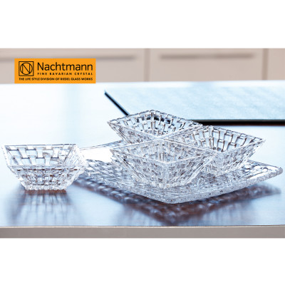 Bộ đĩa & khay pha lê Nachtmann Bossa Nova 5 món - Hàng chính hãng Đức