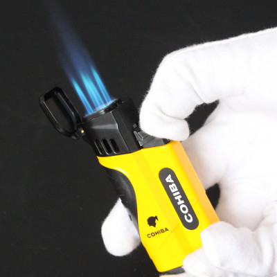 Vỏ Hột Quẹt Bật Lửa Khò 4 Tia  H166 Kèm Đục Tiện Lợi Đẹp Độc Lạ - Dùng Gas Cao Cấp