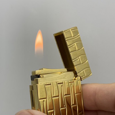 Vỏ Hột Quẹt Bật Lửa Upon D52V Họa Tiết Hình Đốt Trúc - Dùng Ga Đá Cao Cấp