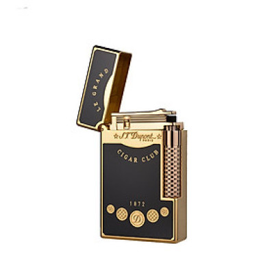 Vỏ Hột Quẹt Bật Lửa Gas Đá Upon DP23112 Sơn Mài Đen Viền Vàng - Màu Vàng/Bạc