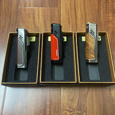 Vỏ Hột Quẹt Bật Lửa Gas Honets BCZ-784 Khò 3 Tia Mạnh Mẽ Có Đục Xi Gà - Nhiều Màu