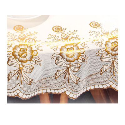 Khăn Trải Bàn PAULEE WLG 751 hoa văn phủ nhũ vàng (90 x 150 cm)