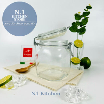 Hũ thủy tinh nắp cài kín hơi Fido 750ml Bormioli Rocco Ý - Hàng chính hãng