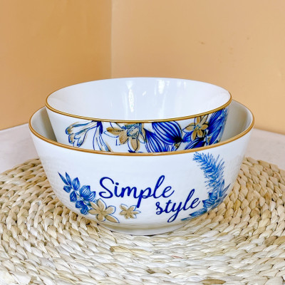 Bộ Bát Đĩa Cao Cấp Gosu Phong Cách Lá Xanh, họa tiết sắc nét độc đáo