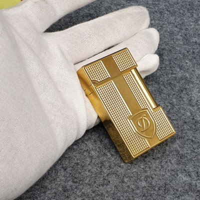 Vỏ Hột Quẹt Bật Lửa Upon Super Ô Vuông Kèm Khiên D144V Màu Vàng - Dùng Gas Đá Cao Cấp