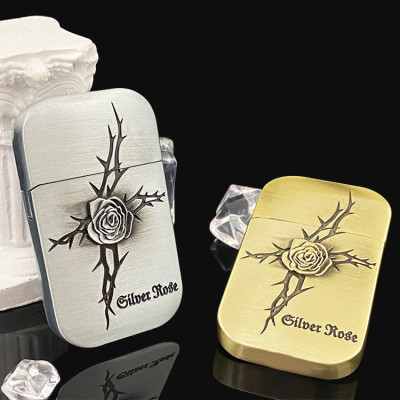 Vỏ Hột Quẹt Bật Lửa Xăng Đá HG05-HH Họa Tiết Hoa Hồng Độc Lạ - Nhiều màu