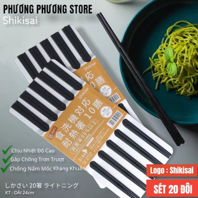 COMBO SÉT 10 / 20 / 30 ĐÔI ĐŨA LOGO SHIKISAI CHỊU NHIỆT CHỐNG TRƠN TRƯƠT KHÁNG KHUẨN NẤM MỐC