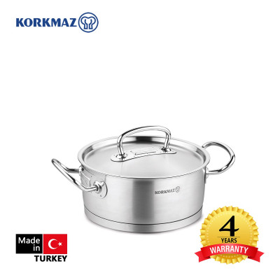 Nồi inox cao cấp Korkmaz Proline 2.8 lít thân thấp - A1169 - Hàng Chính Hãng