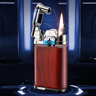 Vỏ Hột Quẹt Bật Lửa Xăng Đá Chief CF227M Ốp Gỗ Đánh Lửa Kiểu Mới Độc Lạ - Dùng Xăng Bấc Đá Cao Cấp