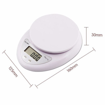 Cân Tiểu Ly Điện Tử Nhà Bếp Mini Định Lượng 1g - 5Kg Làm Bánh Độ Chính Xác Cao Tặng Kèm 2 Pin AAA- Hàng chính hãng 