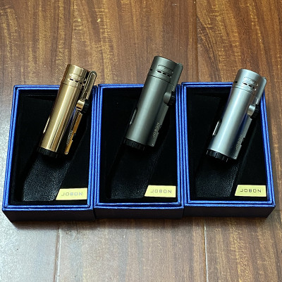Vỏ Hột Quẹt Bật Lửa Gas Đá Jobon ZB-321 Khò 4 Tia Cực Mạnh Kèm Đục - Nhiều Màu