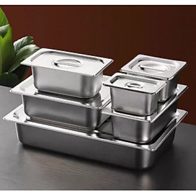  KHAY TOPPING INOX ĐỰNG THẠCH TRÀ SỮA ĐỒ ĂN BUFFET GIA ĐÌNH NHÀ HÀNG KHÁCH SẠN  BẾP ĂN TẬP THỂ – CHẤT LIỆU CAO CẤP, SANG TRỌNG NHIỀU SIZE ĐA KÍCH THƯỚC 