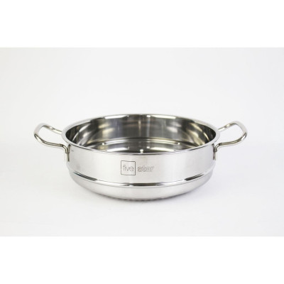 Bộ nồi xửng quánh chảo inox 430 cao cấp FIVESTAR 5 chiếc 3 đáy bếp từ nắp kính ( tặng1 vá canh )