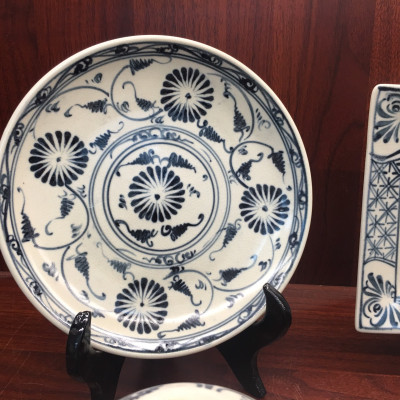 Bộ 12 Sản Phảm Chén Dĩa Vẽ Họa Tiết Cao Cấp Gốm Sứ Bát Tràng