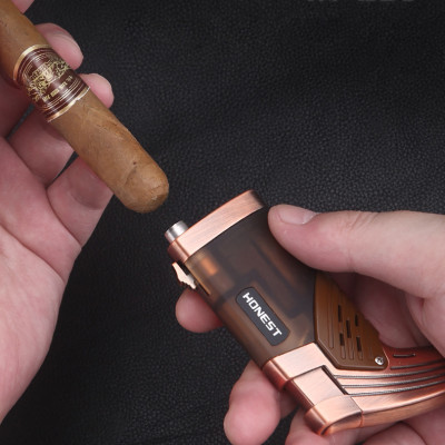 Vỏ Hột Quẹt Bật Lửa Gas Honest BCZ-776 Khò Mỏ Vịt 2 Tia Mạnh Mẽ, Có Đục Tiện Lợi - Nhiều Màu