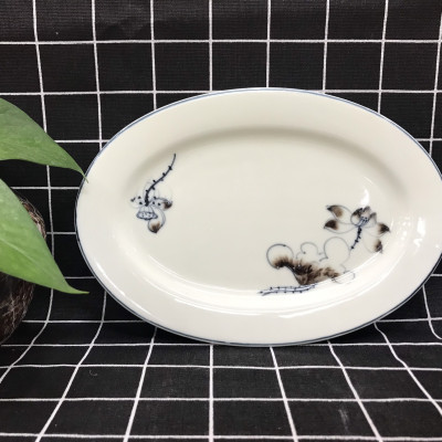 Bộ Chén Dĩa 21 Sản Phẩm Họa Tiết Sen Đen