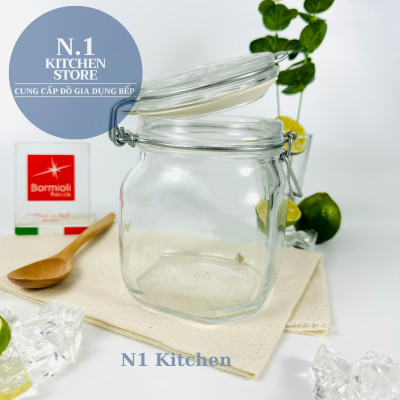 Hũ thủy tinh nắp cài kín hơi Fido 750ml Bormioli Rocco Ý - Hàng chính hãng