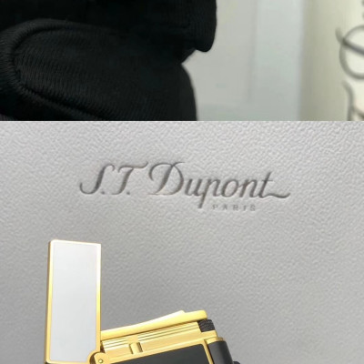 Vỏ hộp quẹt bật lửa ga đá sơn mài đen viền vàng D-199V