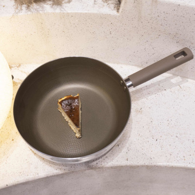 Chảo Inox 316 liền khối 7 lớp phủ chống dính Nano Titanium Shield Kalpen size 20cm,24cm,26cm,28cm đáy từ - Hàng chính hãng