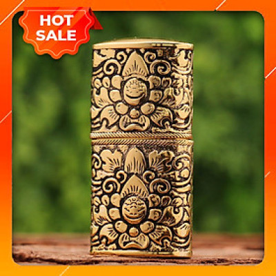 Vỏ Hột Quẹt Bật Lửa Xăng Đá Zorro Z531 Thiết Kế Nhỏ Gọn Tiện Lợi Họa Tiết Hoa Văn - Dùng Xăng Bấc Đá Cao Cấp