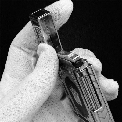 Vỏ Hột Quẹt Bật Lửa Upon Gas Đá D170T Họa Tiết Sơn Mài Hoàng Gia Đẹp Độc Lạ - Dùng Gas Đá Cao Cấp